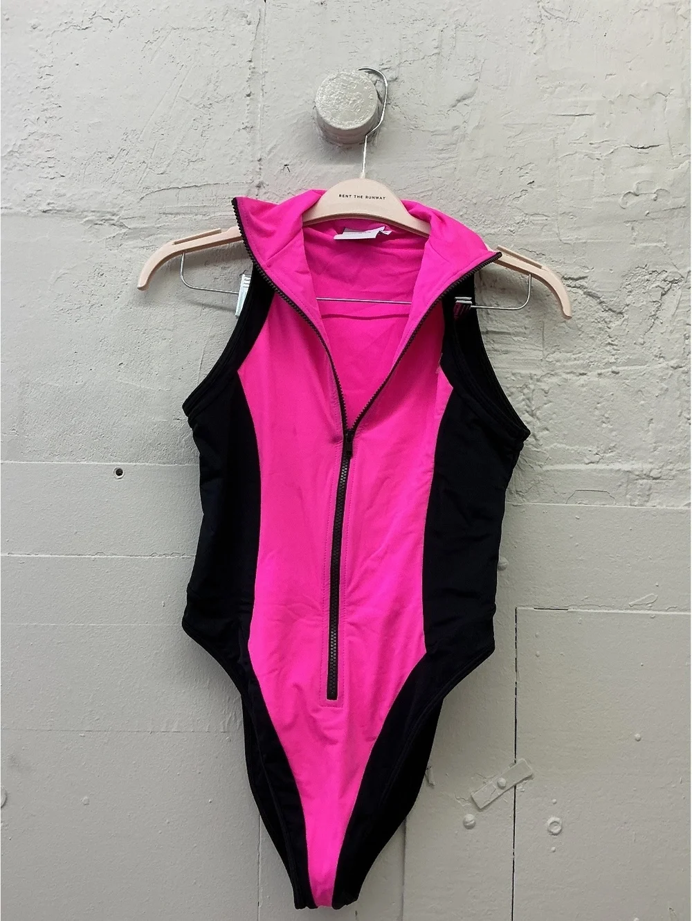 Pursuit the Label x Revolve Pink and Black Viper sculpt suit One Piece Swimsuit